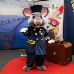 Navy Rat maskotdraktfigur...