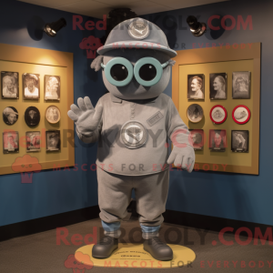 Gray Cyclops mascot costume...