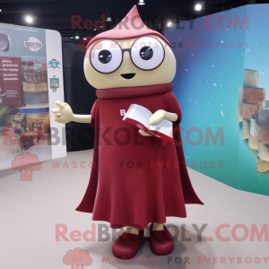 Maroon Ray maskot kostume...