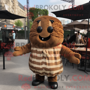Brun Croissant maskot...