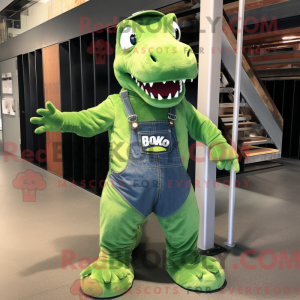 Limegrønn T Rex máscara de...