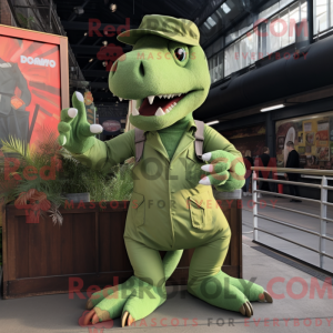 Limegrønn T Rex máscara de...