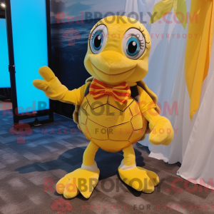 Gul havskildpadde maskot...