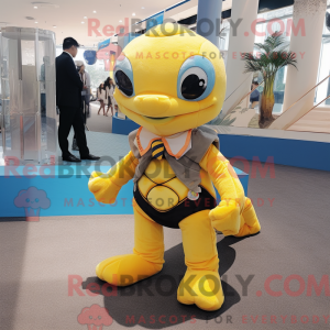 Gul havskildpadde maskot...