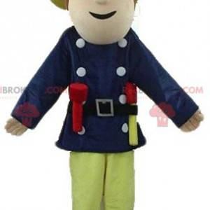 Explorer man mascot with a big hat - Redbrokoly.com