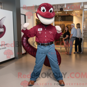 Maroon Titanoboa maskot...