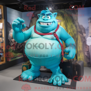 Turkis Ogre maskot kostume...