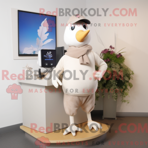Beige Dove mascottekostuum...