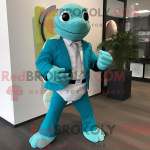 Blågrön havskildpadde...