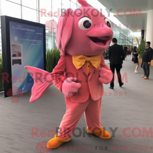 Pink Goldfish maskot...