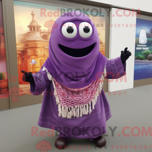 Personaggio mascotte viola...