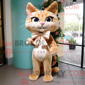 Tan Cat mascottekostuum...