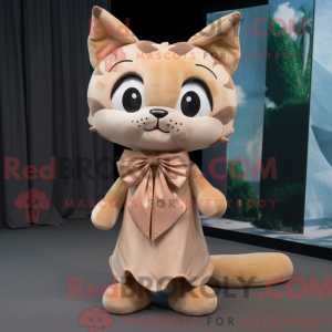 Tan Cat-maskotdraktfigur...