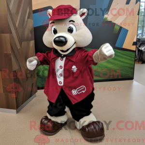 Maroon Badger maskot...