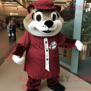Maroon Badger maskot...