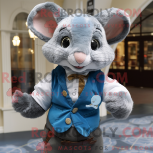 Blå Dormus maskot kostume...