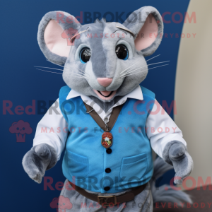 Figura de máscara azul...