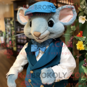 Blå Dormus-maskotdraktfigur...