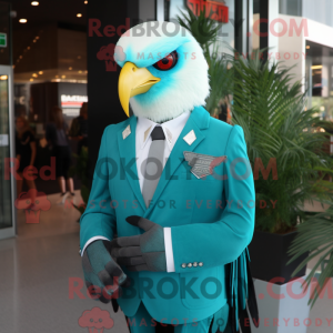 Turkis Hawk maskot kostume...