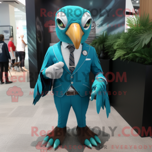 Turkis Hawk maskot kostume...