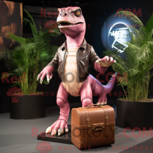 Pink Tyrannosaurus mascot...