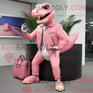 Pink Tyrannosaurus maskot...