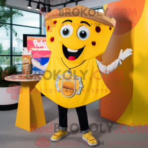 Gul Pizza Slice maskot...