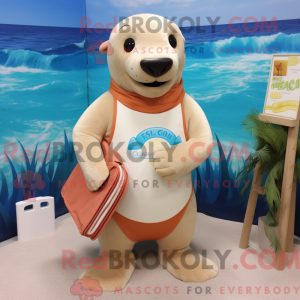 Cream Sea Lion mascot...