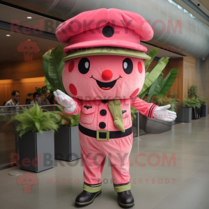 Rosa vattenmelon maskot...