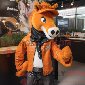 Orange Mare Maskottchen...