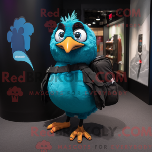 Cyan Blackbird maskot...