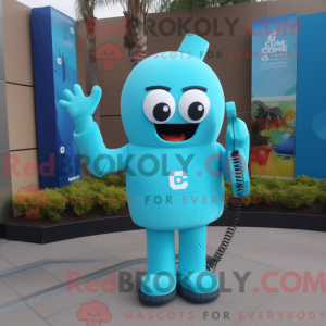 Cyan Phone Maskottchen...