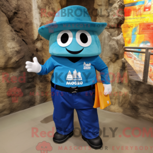 Blue Nachos mascot costume...