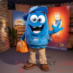 Blue Nachos mascot costume...