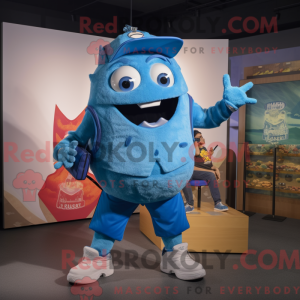 Blue Nachos mascot costume...