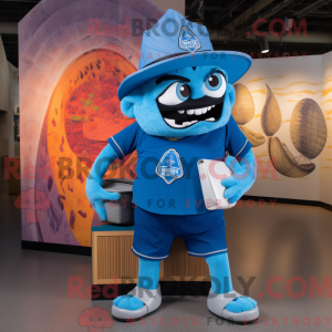 Blue Nachos mascot costume...