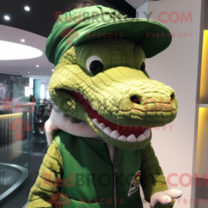 Fantasia de mascote de crocodilo com moletom e boinas - Mascotes de crocodilo - REBROKO_315769 - RedBrokoly.com