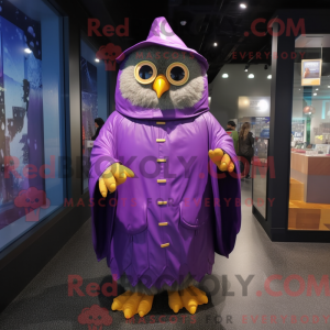 Lilla ugle maskot kostume...