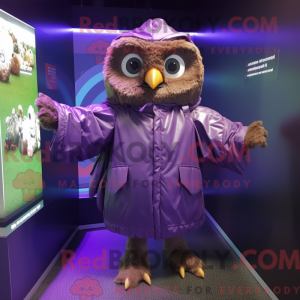 Purple Owl mascot costume...