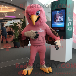 Pink Haast S Eagle-maskot...