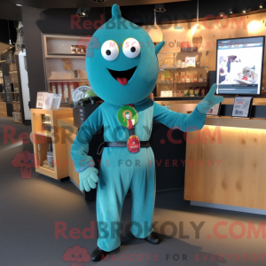 Teal Pepper mascottekostuum...