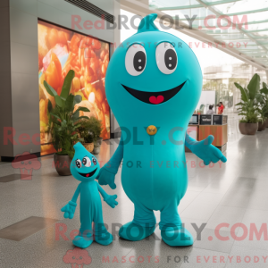 Postava maskota Teal Pepper...