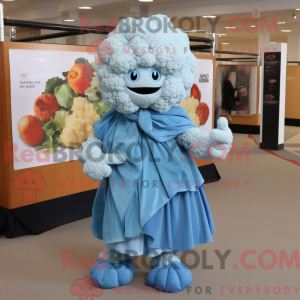 Sky Blue bloemkool mascotte...