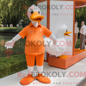 Orange Swans maskot kostume...