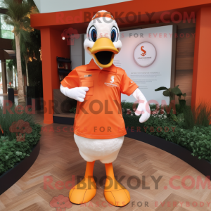 Orange Swans maskot kostume...