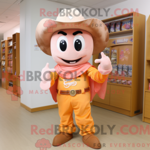 Peach Cowboy Maskottchen...
