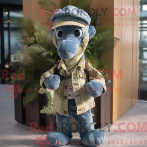 Oliven Sea Horse maskot...