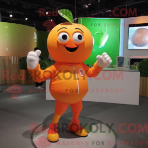 Orange Apple mascot costume...