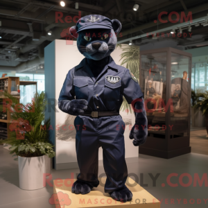Navy Panther mascot costume...