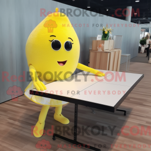 Citrongul bordtennisbord...
